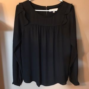 Loft black blouse